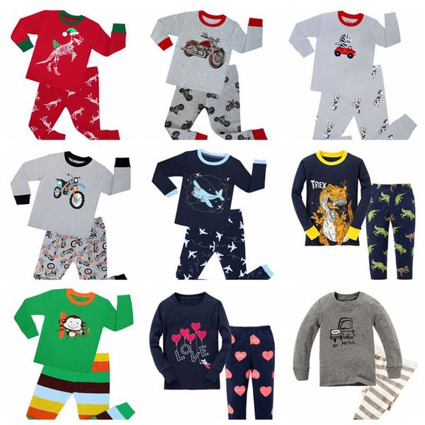 CM-Kid Cartoon Girls Pajamas Cotton Short Pajama Set Little Kids Sleepwear Clothes Size 2-8 Years