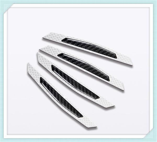 

4pcs car reflective warning stickers carbon fiber auto accessories for altima 370z xmotion x-trail qashqai
