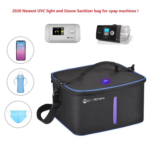 Moyeah UV LEDozone Esterilizer Saco Portátil Ozone Desinfector Capa para Sanitizing CPAP Máquinas de máscara e outros acessórios