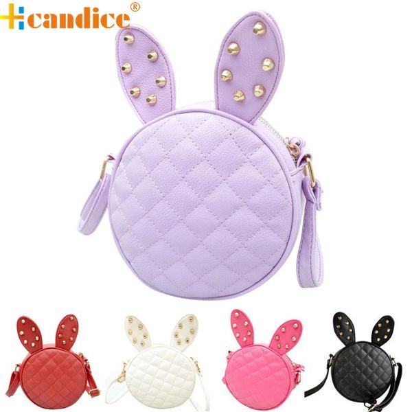 

gift hcandice new fashion women girl ear round leather handbag shoulder messenger bag bea6610