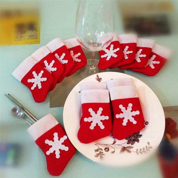 

12pcs christmas cutlery holder fork spoon pocket xmas christmas decor bag 13*8cm dropshipping sep#1