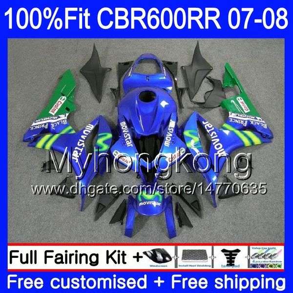 Kit iniezione per HONDA CBR 600RR 600F5 CBR 600 RR F5 07 08 283HM.12 CBR600F5 Movistar Blue hot CBR600RR 07 08 CBR600 RR 2007 2008 Carene