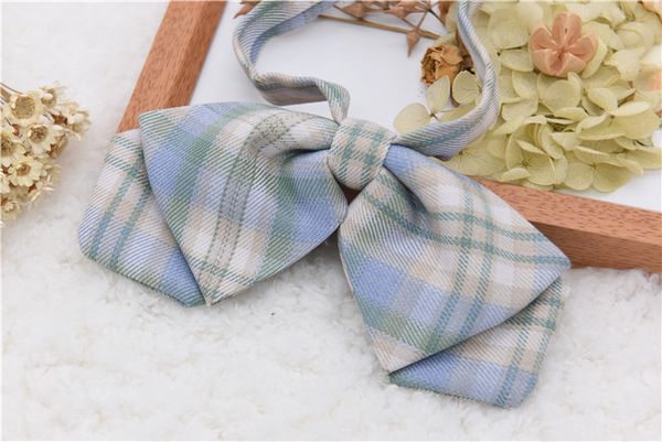 

swallowjk home original (lime lemon yellow) plaid bow tie bow, Black;gray