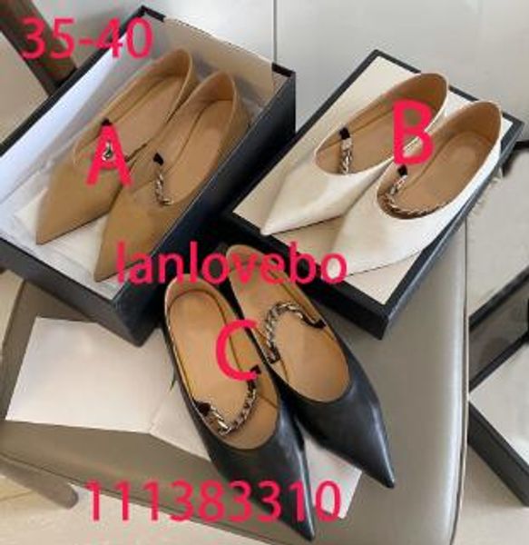 

leather saddle buckle chain stepping shoes use mixed sheepskin soft and comfortable fashion women's shoes, Black