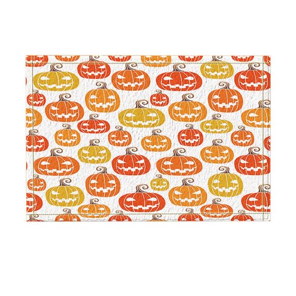

kotom halloween smile pumpkins decorbath rugs, non-slip doormat floor entryways indoor front door mat