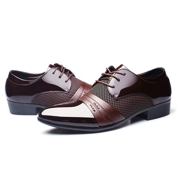 

dcos classical fashion wedding flats shoes men dress luxury men's business oxfords casual shoe black / brown leather derby sho