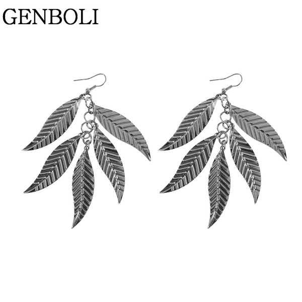 

trendy style women earrings multi-layers super thin leaves decoration female lady earrings jewelry for women eom001 quality, Silver