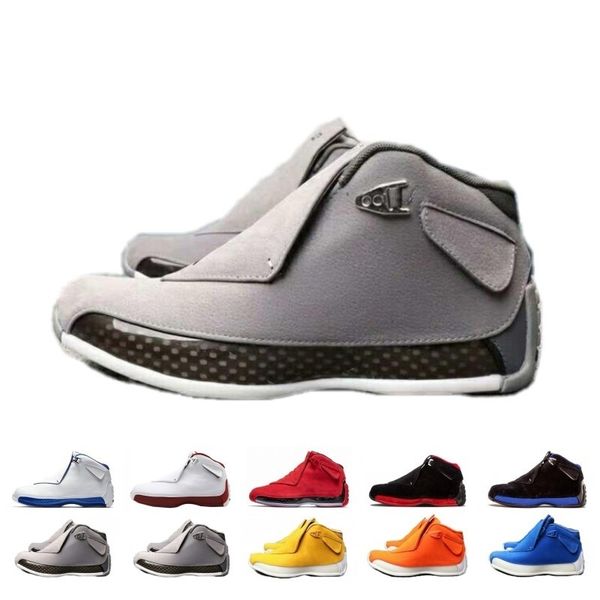 

18 toro red suede grey blue yellow orange suede men basketball shoes 18s bred og asg black white sneakers