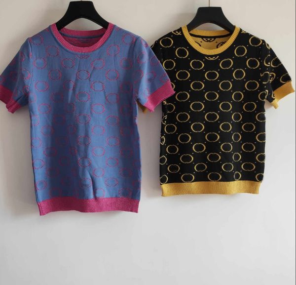 

new arrival brand women knit tees fashion designer womens summer casual t shirt women t shirts clothing size s-l yf202212, White