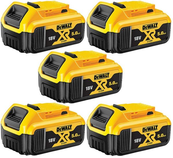 

Genuine dewalt 5x dcb184 18v xr li ion 5 0ah lithium lide battery