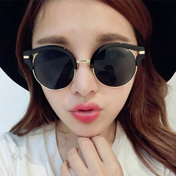 

dcm fashion cat eye sunglasses women vintage ladies retro brand designer sun glasses uv400, White;black