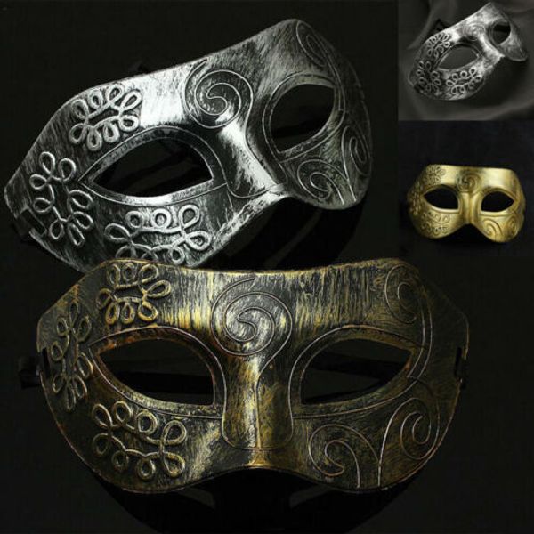 

womens mans eye gold or silver face mask masquerade party ball prom costume