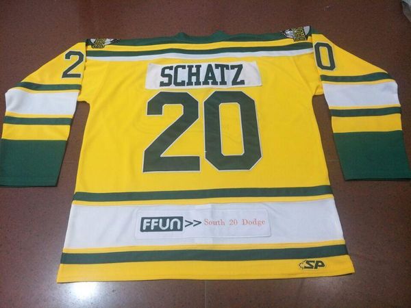 

real men real full embroidery #20 broncos humboldt #humboldtstrong schatz vintage hockey jersey or custom any name or number jersey, Black;red