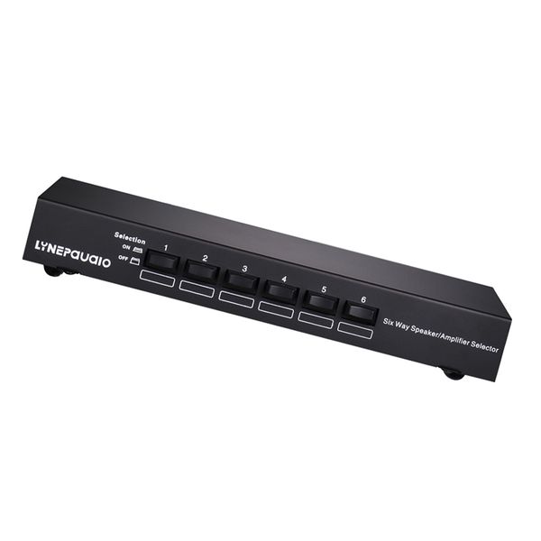 

6 way stereo speaker amplifier comparator bidirectional selector switch box