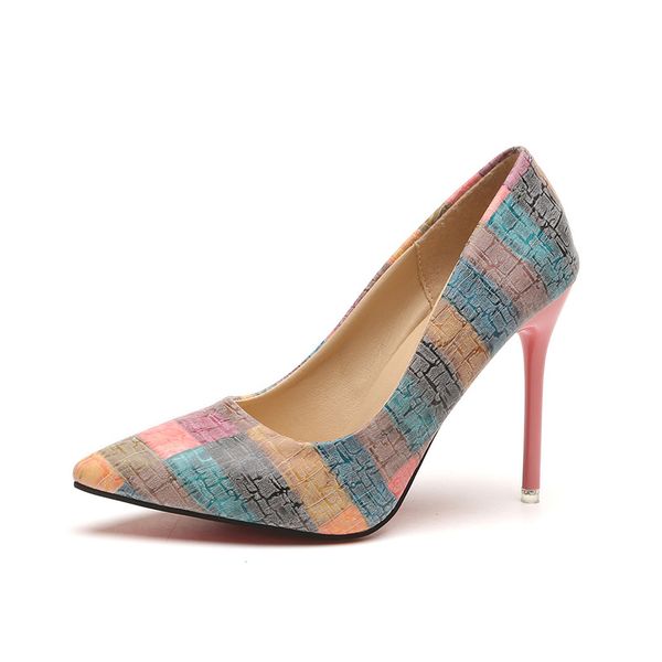 

women pumps spring/autumn high heels pointed toe female wedding shoes high heel shoes for women 10cm large size tu7, Black