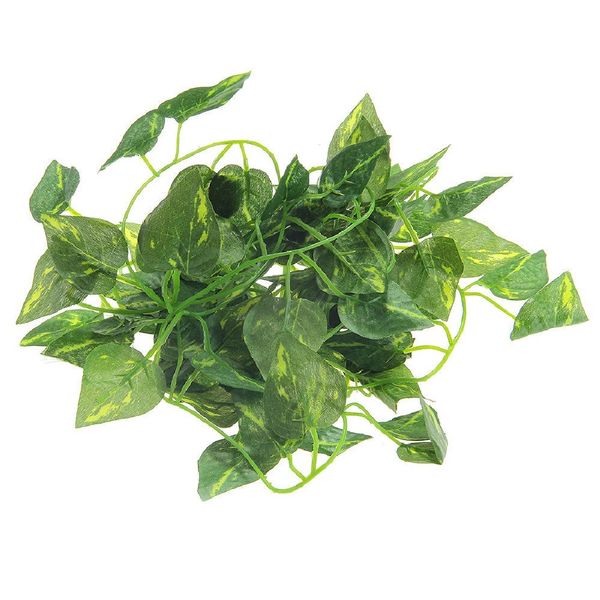 

artificial scindapsus aureus vine for reptiles terrarium chameleon lizard habitat decor 2m reptile supplies