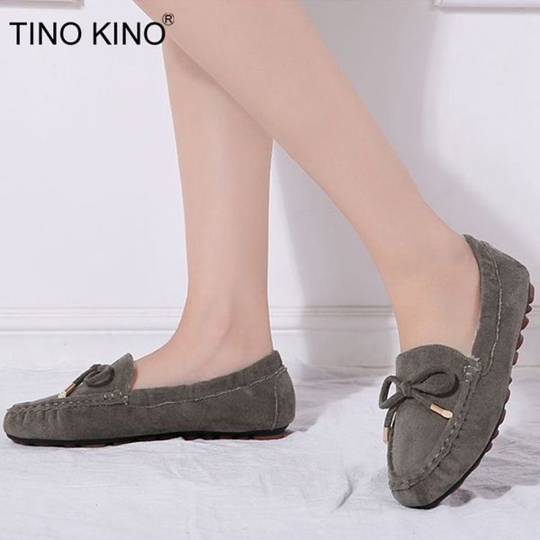 

tino kino woman winter slip on loafers short plush warm moccasins women's bowtie soft bottom comfort female flock flat shoes new, Black
