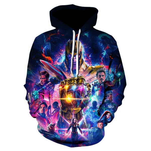 

the latest marvel movie the 4 hoodie jacket, spring and fall fashion casual hoodies for men and women, Black
