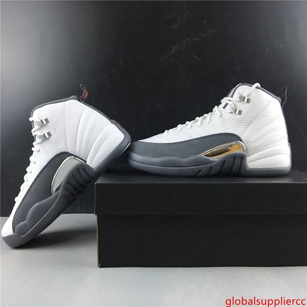 

2019 grey white women basketball shoes 12s designer real carbon fiber original sport sneaker trainers quality