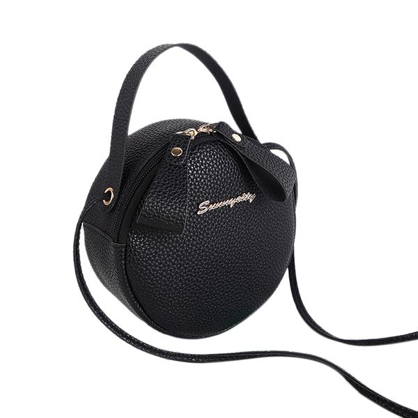 

fashion pu leather lady crossbody bag women bag simple design messenger circular handbag mini mobile phone bags