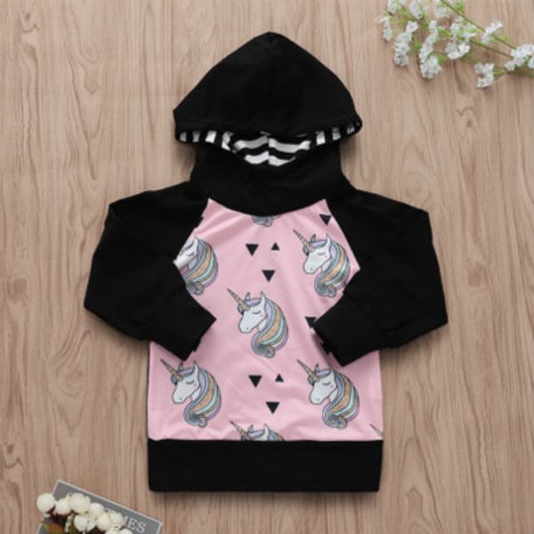 

kids designer hoodies boys girls unicorn print sweatshirts chlidren casual fashion hoodies fashion luxury sweatshirts sale, Black