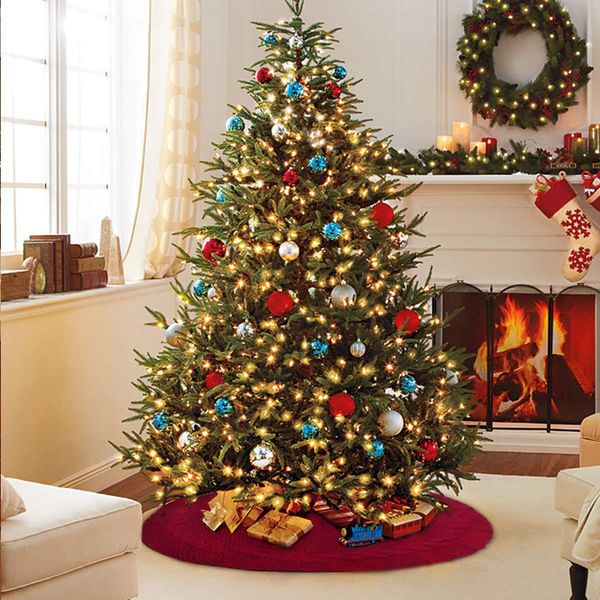

knitted wool christmas tree dress christmas day decoration tree skirt apron