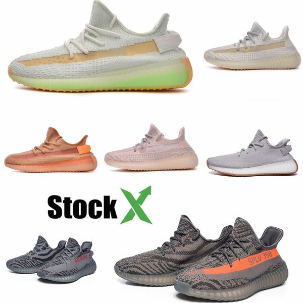 

new yecheil yeshaya black static reflective kanye west running shoes cloud white earth clay zebra beluga trainer designer sneakers #qa616