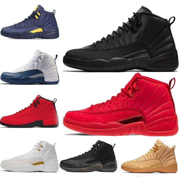 

with box 12s midnight black gym red flu game men basketball shoes 12 gamma blue retro chris paul class of 2003 sneakers