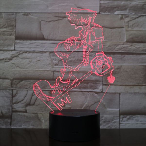 

sora figure usb 3d led table lamp night light multicolor rgb decorative lights boys kids baby gifts game dropshipping 2424