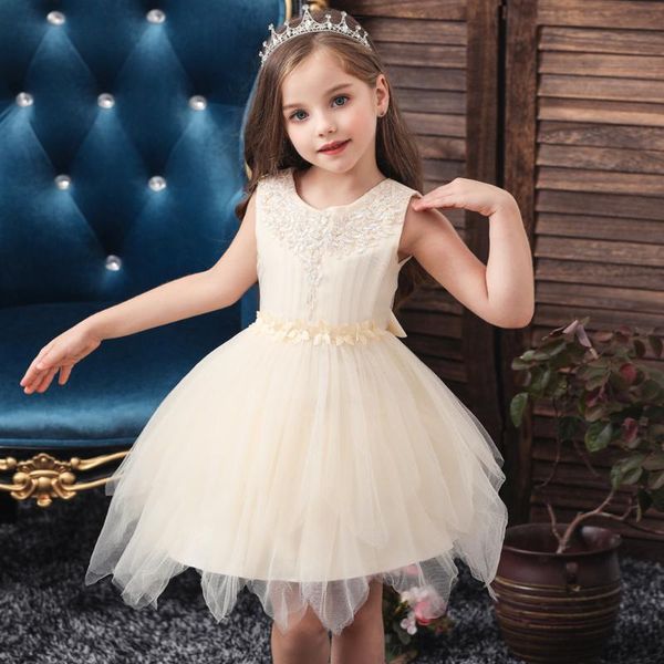 

summer girls dresses tutu dress for kids clothes wedding events flower girl dress birthday party costumes children clothing 10t, Red;yellow
