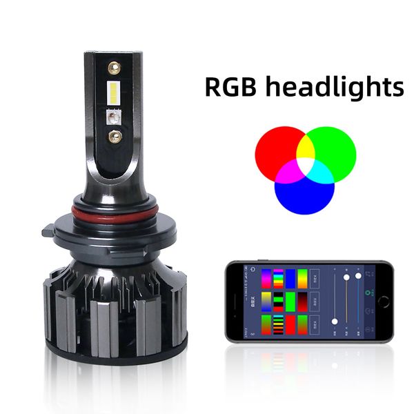 

2pcs h7 led car headlight bulb rgb conversion kit super bright canbus error bulb white 13000lm 6000k 12v auto led headl