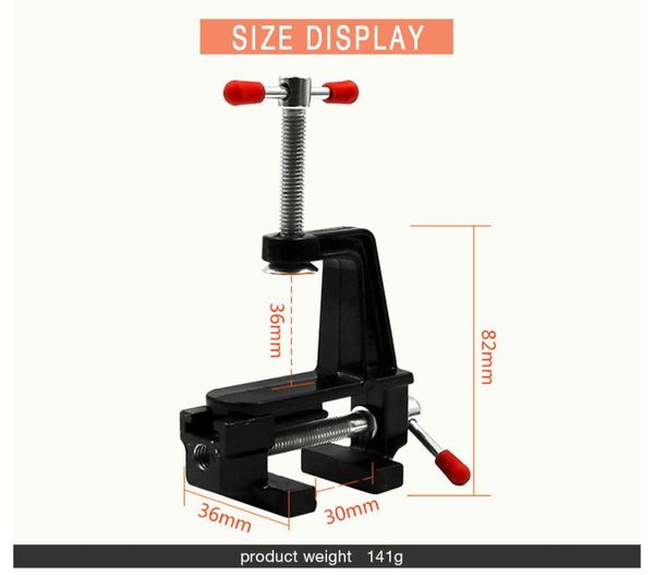 

1pc new aluminum small jewelers hobby clamp on table bench vise mini tool vice