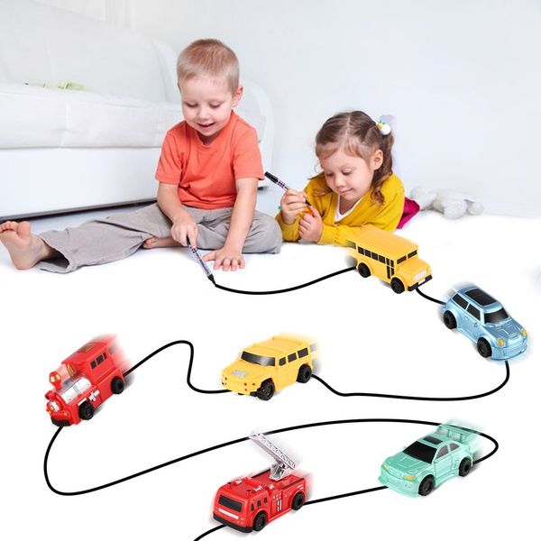 

enlighten magic pen draw toy railroad inductive trains children's rc train tank toy car draw lines induction rail track car kids