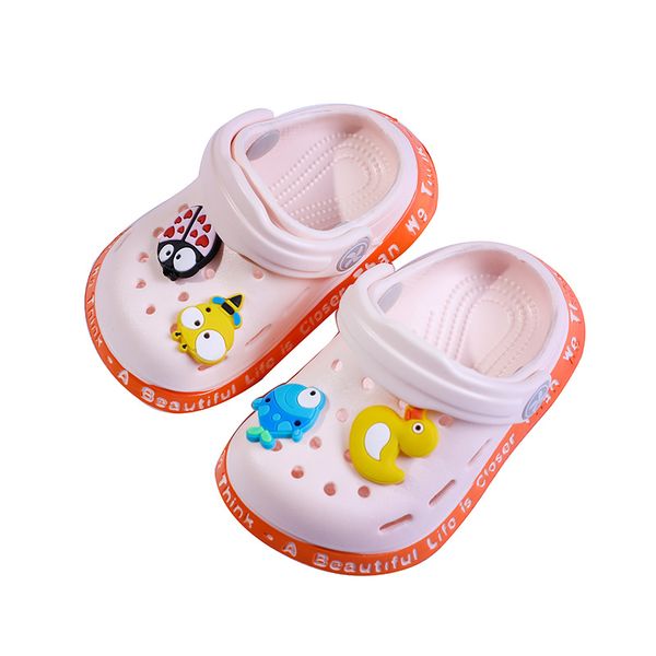 

cute baby shoes cartoon animal decoration daily wear sandals 2020 summer breathable comfortable safety children slippers, Black;red