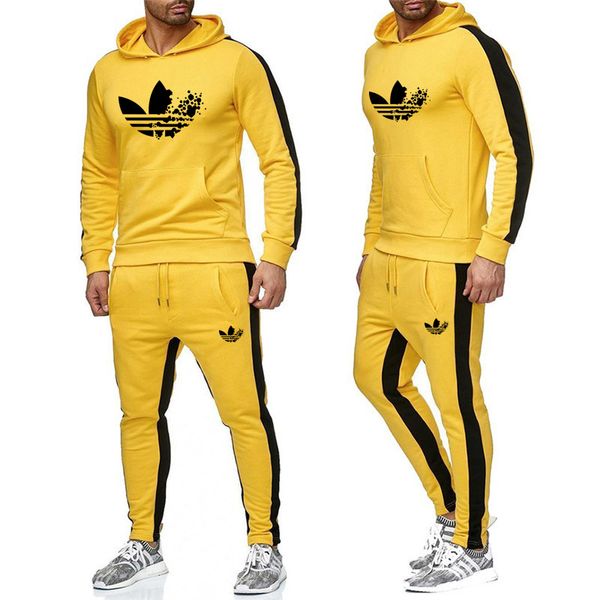 

a di designer hoodie sweatshirt men's / women's fashion brand hoodie sweatshirt + sports pants set 2018 winter warm fleece hooded, Gray