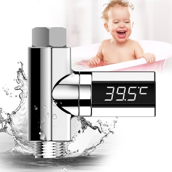 

led display water shower stainless steel thermometer led display home water shower thermometer flow water temperture monitor
