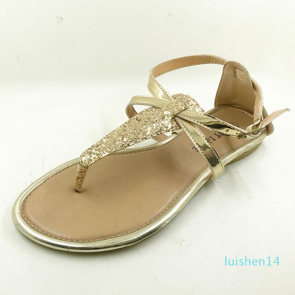 

new 2018 shoes women sandals summer style cover solid flats shoes string bead women slippers fashion size 5- in l14, Black