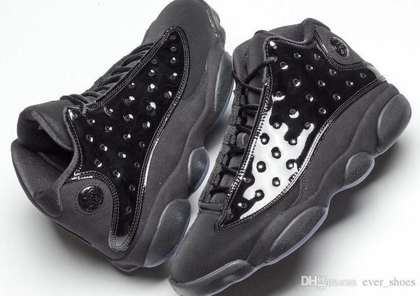 

new 13 jumpman 2019 new 13 13s cap and gown black atmosphere grey basketball shoes men 13 sports sneakers with box