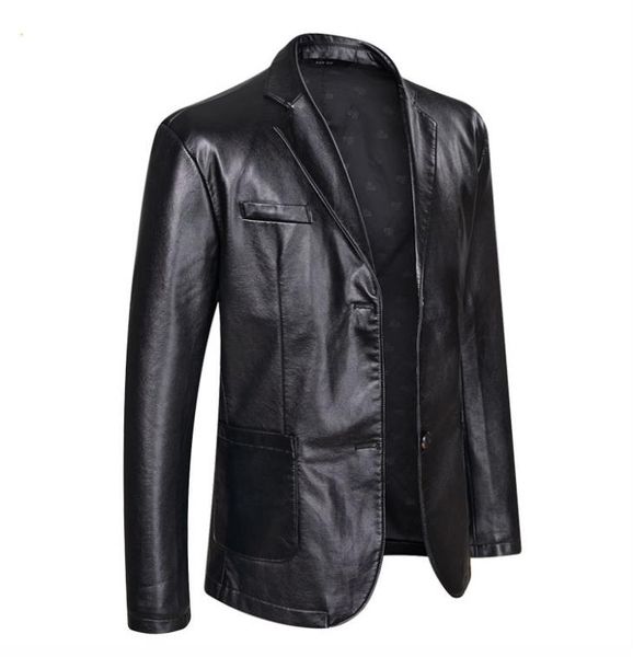 

5xl coats plus jacket big casual single mens clothing size pu leather jackets designer 6xl breasted gkctk, Black