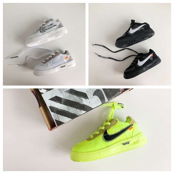 

дизайнер kid boy shoes неоновый зеленый баскетбол кроссовки для бега ребенок девочка baby boy shoe eu 22-37 футбол малышей отправить с короб, Black