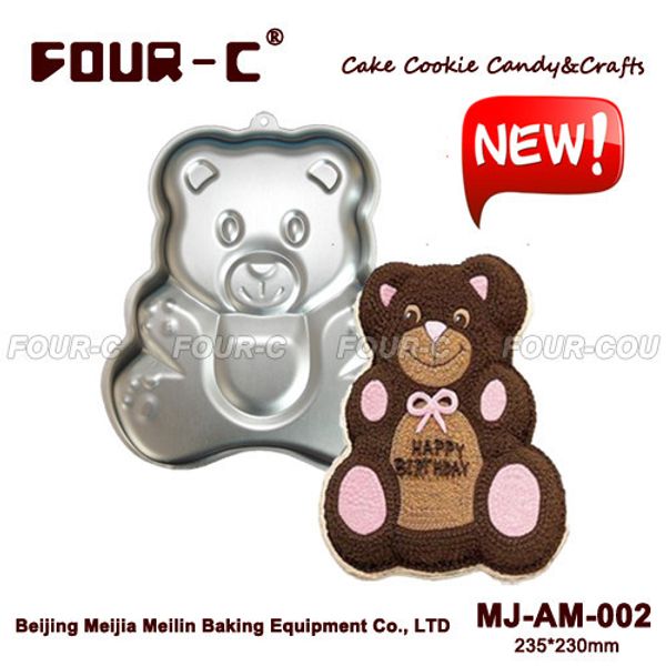 

cute bear aluminum baking dish cake baking pans candy aluminum mould mold pudding molds bakewaretools