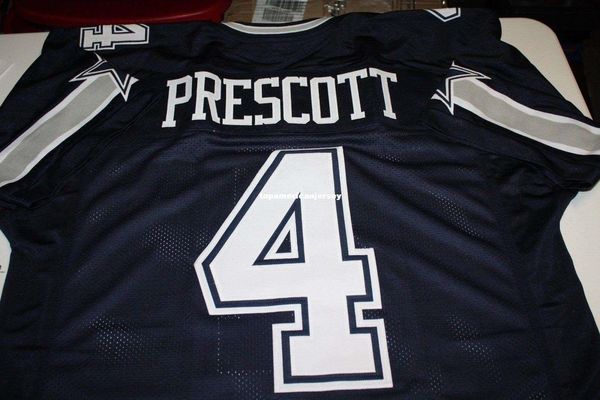 

retro #4 dak prescott custom home gameday mitchell & ness jersey bule stitching men's football jerseys rugby, Black;blue