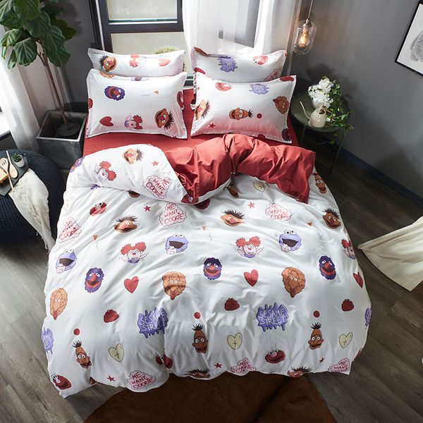 

bedding sets duvet cover3/4pcs cartoon new fashion bed sheets single twin full  sizes gife dropshipping