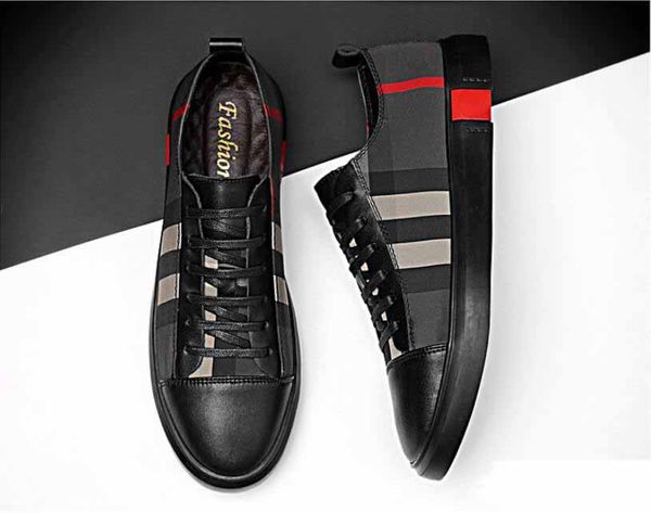 

newspring italy new fashion high men shoes casual sneakers shoes luxury designer flat walking shoe dress party wedding shoe 38-46, Black