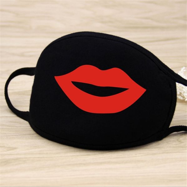 

new simple cotton mask simple black cycling breathable cotton dust mask cartoon expression muffle face respirator mouth mask outdoor