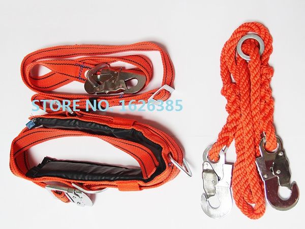 

1200kg, double insurance power electric worker waist belt electrician safety belt harness pole climbing rope lifting sling