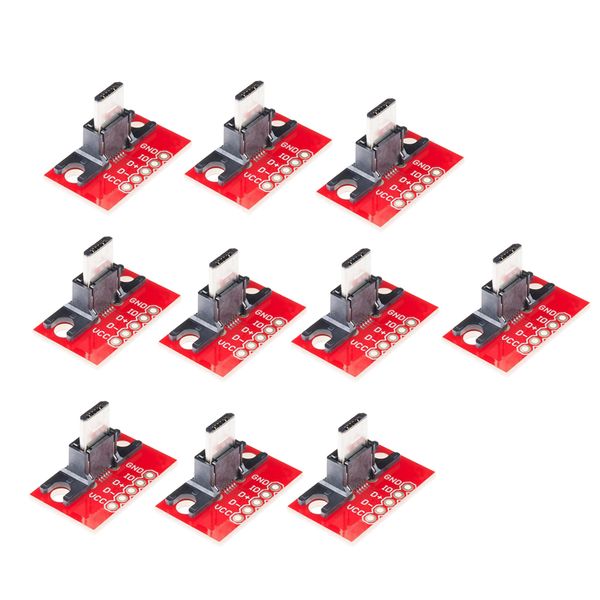 

10 piece usb micro b plug breakout module for arduino connector adapter board