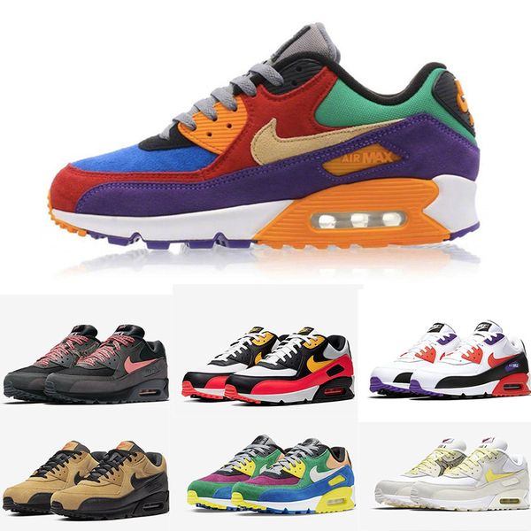 

Горячие продажи Air Max 90 мужские и женские кроссовки спортивные кроссовки на открытом воздухе удобные дышащие EUR размер 36-47