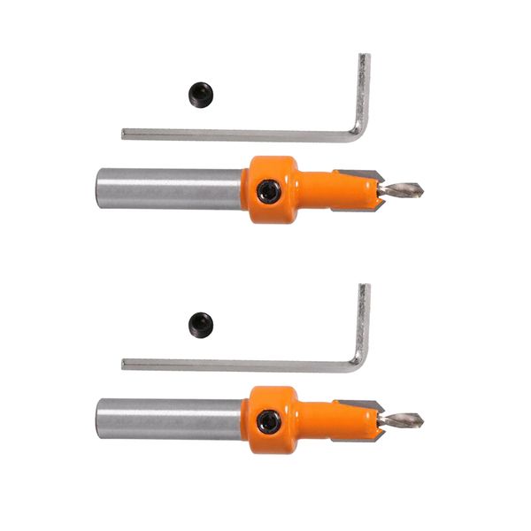

2pc 8mm shank countersink drill bits carpentry reamer chamfer woowrking tool