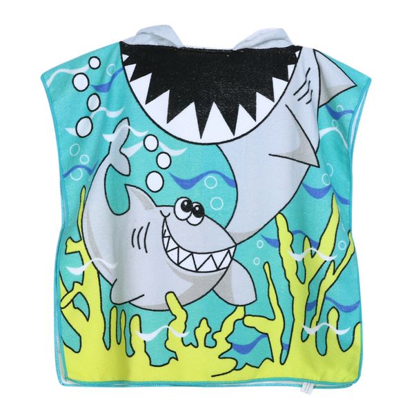 

children cartoon baby hooded cloak beach towel boys girls kids swimming bath towel microfiber terry infant bathing wrap bathrobe